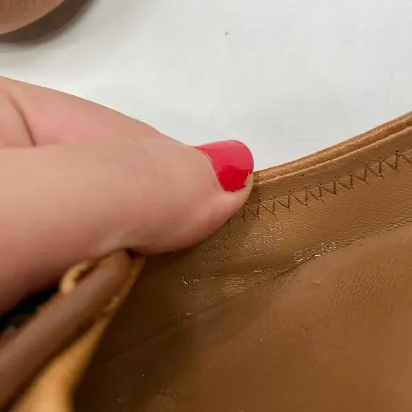 Tory burch brown leather round toe ballet flats - Picture 8 of 8